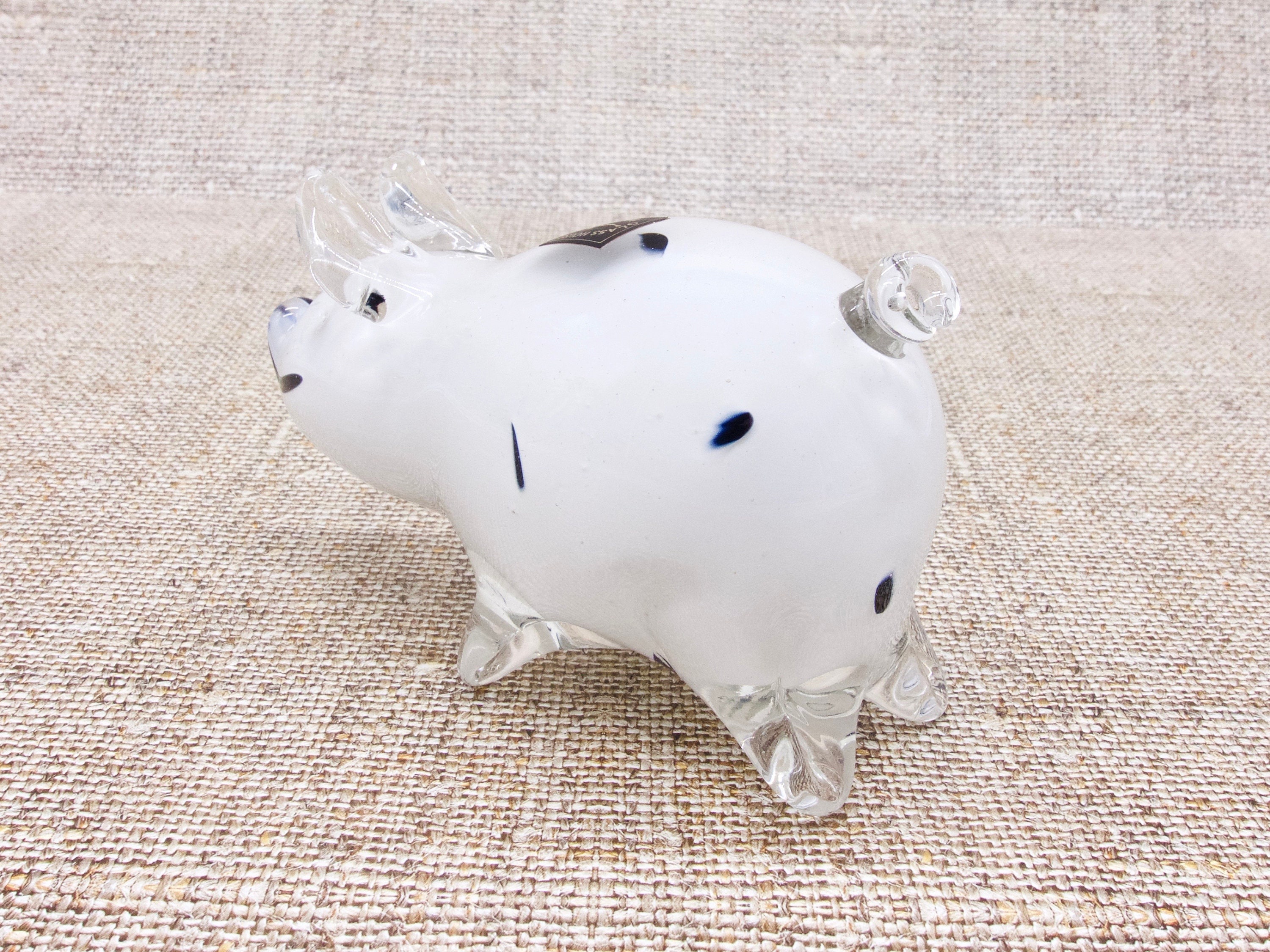 GLASS PIG Langham Glass Gloucester Old Spot Pig Lucky Etsy