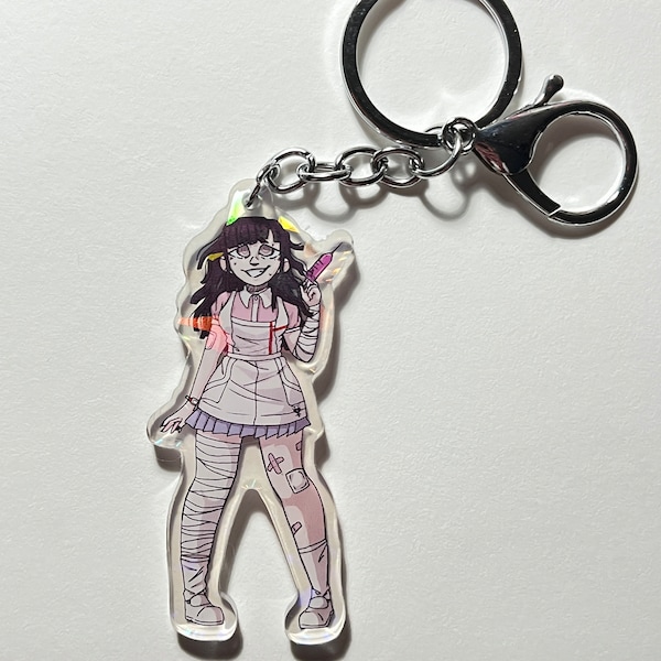 Mikan Tsumiki Danganronpa SDR2 Holographic Keychain 3 Inches