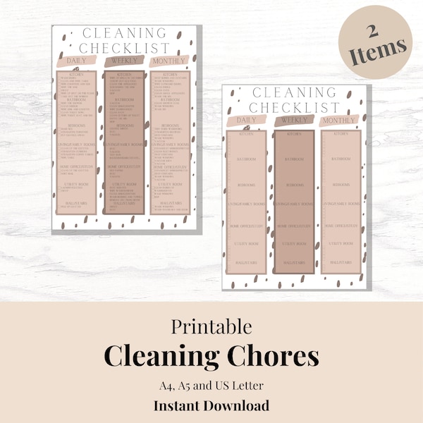 Nude Chore Chart - Etsy Denmark