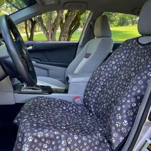 SeatSpin Waterproof Universal Fit Seat Covers Paw Print Camo