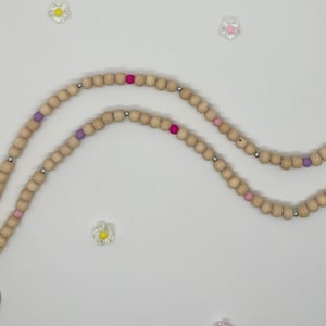 Pastel Wooden Lanyard, Beaded Lanyard, Teacher Lanyard, Personalized Lanyard, Smiley face Lanyard, Lanyard, customized Lanyard