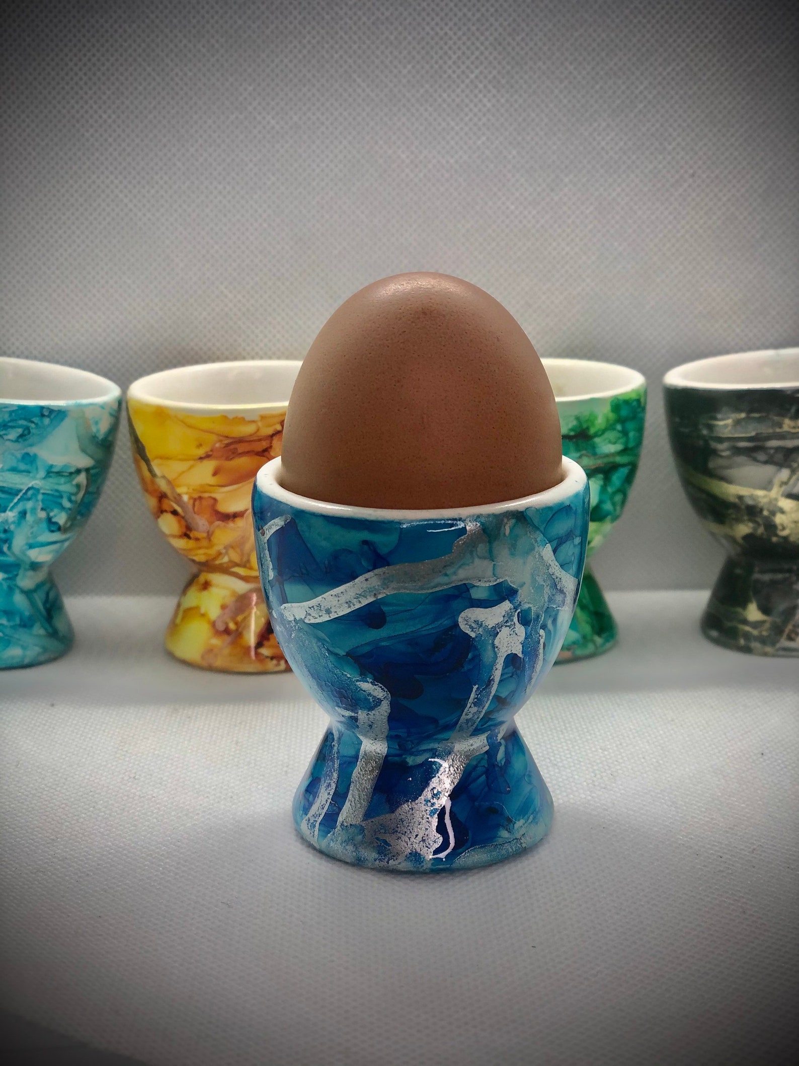 Ceramic hand painted egg cups various colours available Etsy