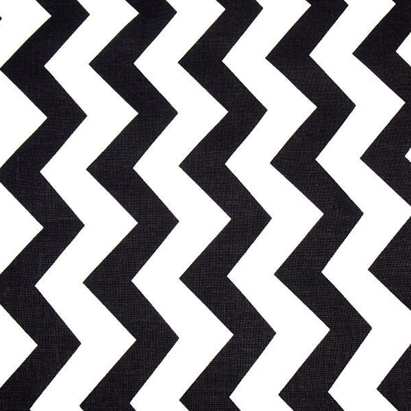 Tela Twin peaks, vestido lodge negro, tela de algodón chevron cortada a medida, estampado en blanco y negro en zig zag, tela de algodón para niños