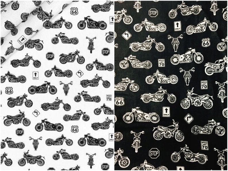 Harley Davidson Fabric by the Yard Motorcycles Fabric for Etsy