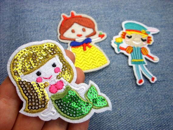 Fairytale Patches Set for Jackets Snow White Iron on Patch 