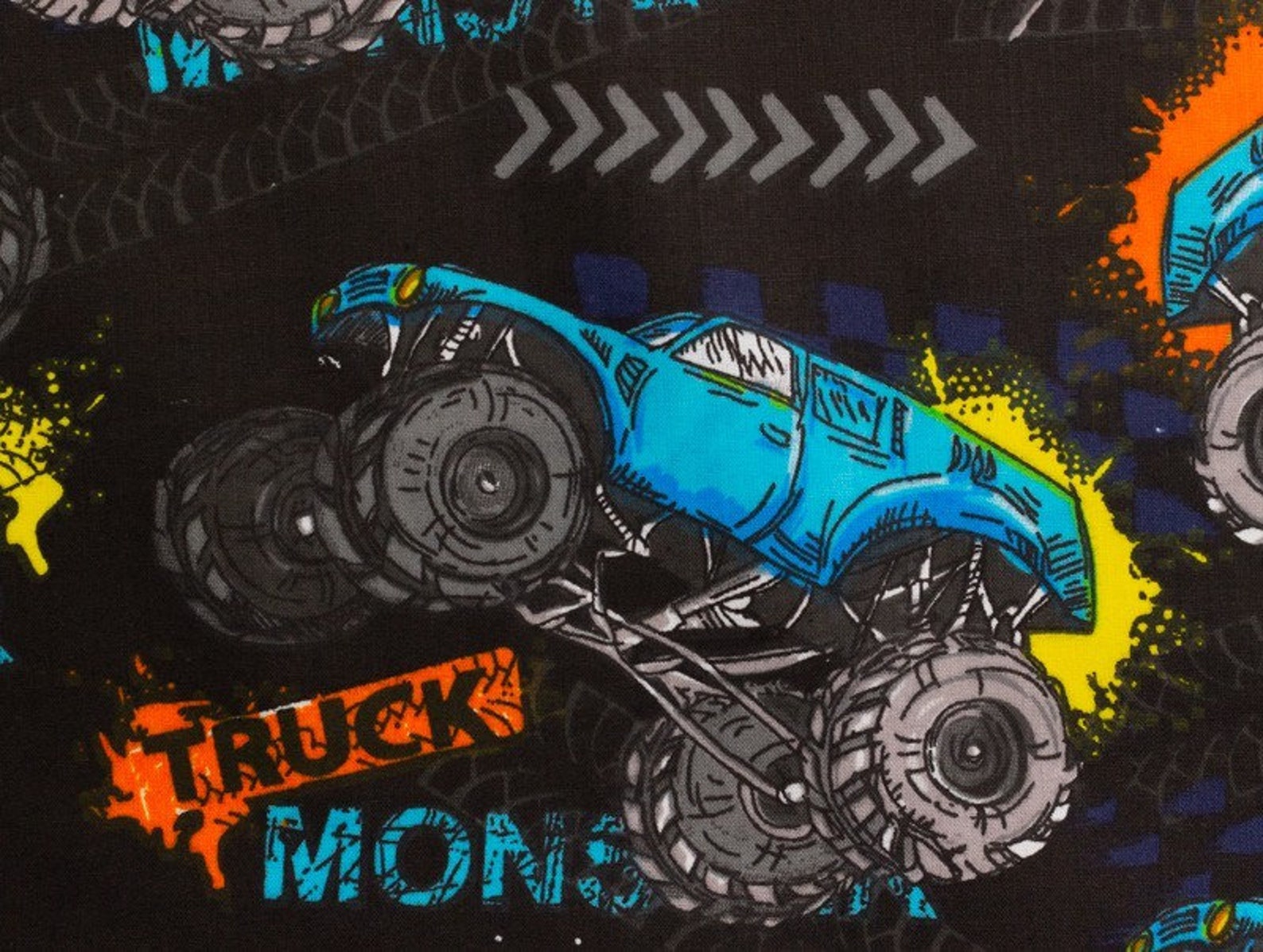 Monster Truck Fabric by the Yard Jeep Cars Fabric for Etsy