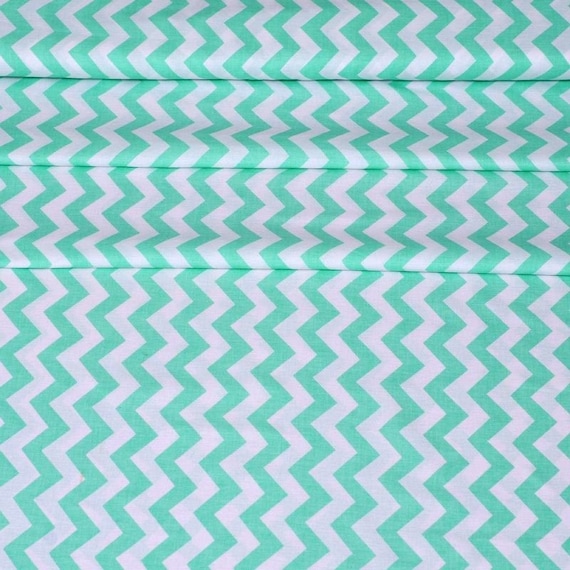 Mint Chevron Fabric by the Yard, Zig Zag Fabric, Light Blue Chevron, Zigzag  Quilting Cotton - Etsy