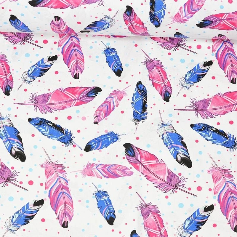 Pink Feathers Fabric by the Yard Nursery Fabric by the Yard Etsy