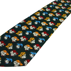 Disney tie 101 dalmatians, dogs print necktie, funny tie for a birthday gift