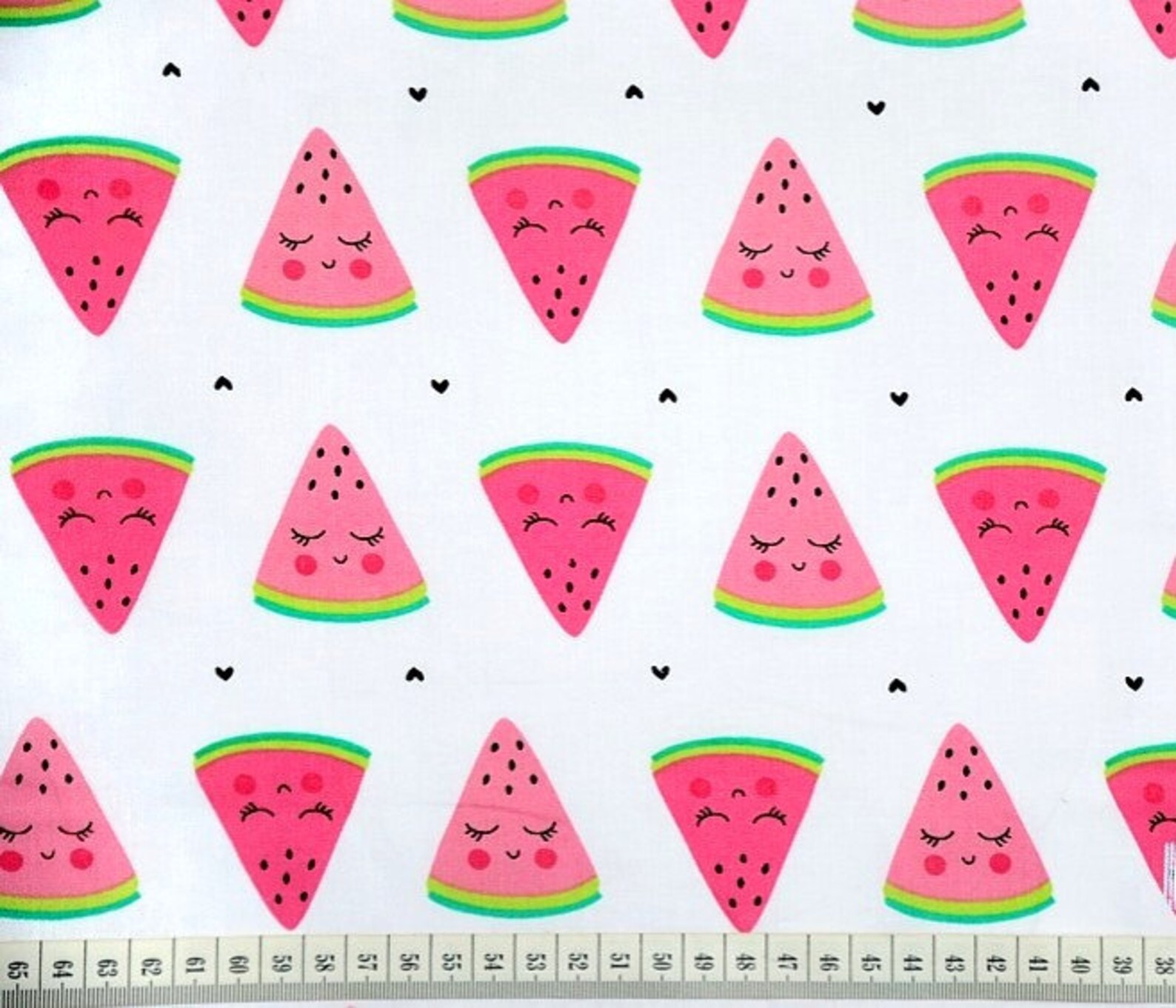 Watermelon cotton fabric by the yard Pink Fruit Print Kids Etsy