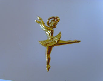 Vintage 1960s 9 ct gold  "Ballerina"  charm