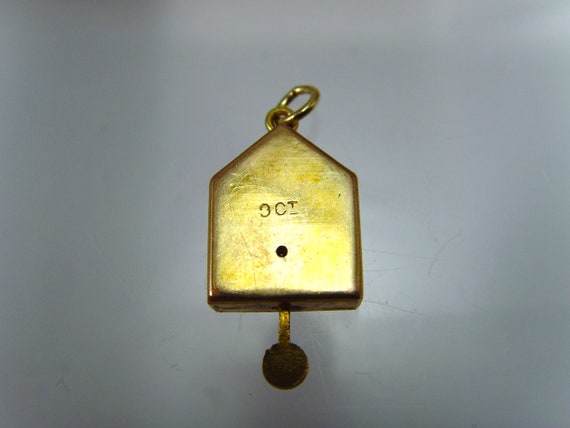 Vintage 1950s 9ct gold  " Wall Clock  charm - image 3