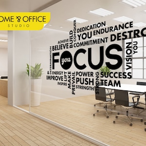 Office Wall Decor, Gym Wall Decal, Classroom Wall Decal, Inspirational Quote Sign, Quote Wall Decal, Office Wall Sign. SKU: WD092