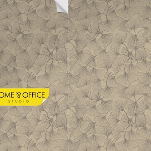 Ginkgo Peace Wall Decor, Removable Wallpaper, Peel and Stick Wallpaper, Wallpaper Wall Stick Peel Decal, Wall Decor Living Room. SKU: WD009