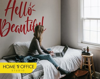 Hello Beautiful Wall Decal, Stikers Decor SKU: WD032