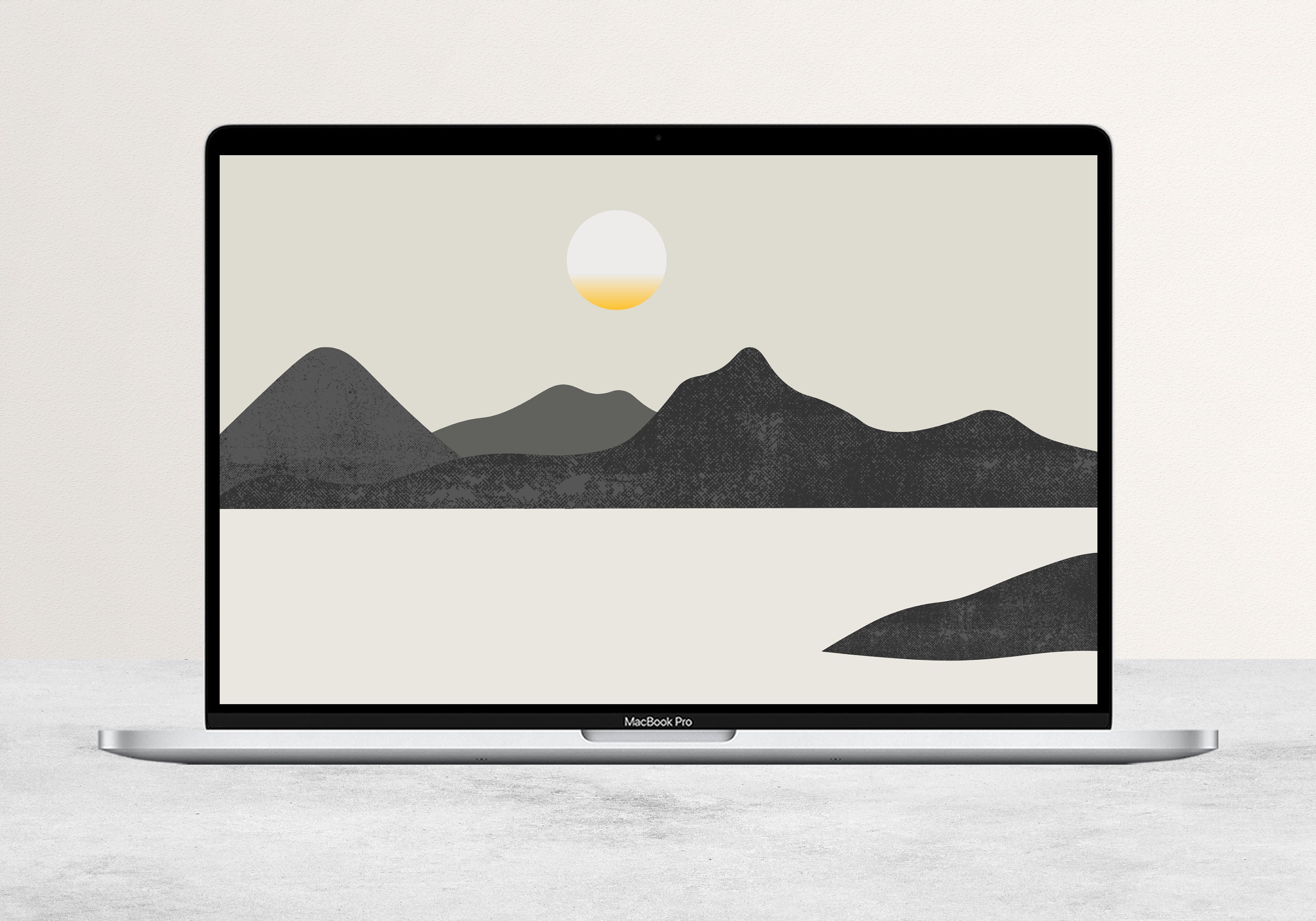 Neutral Boho Wallpaper for Laptop & Desktop Minimalist Wallpaper