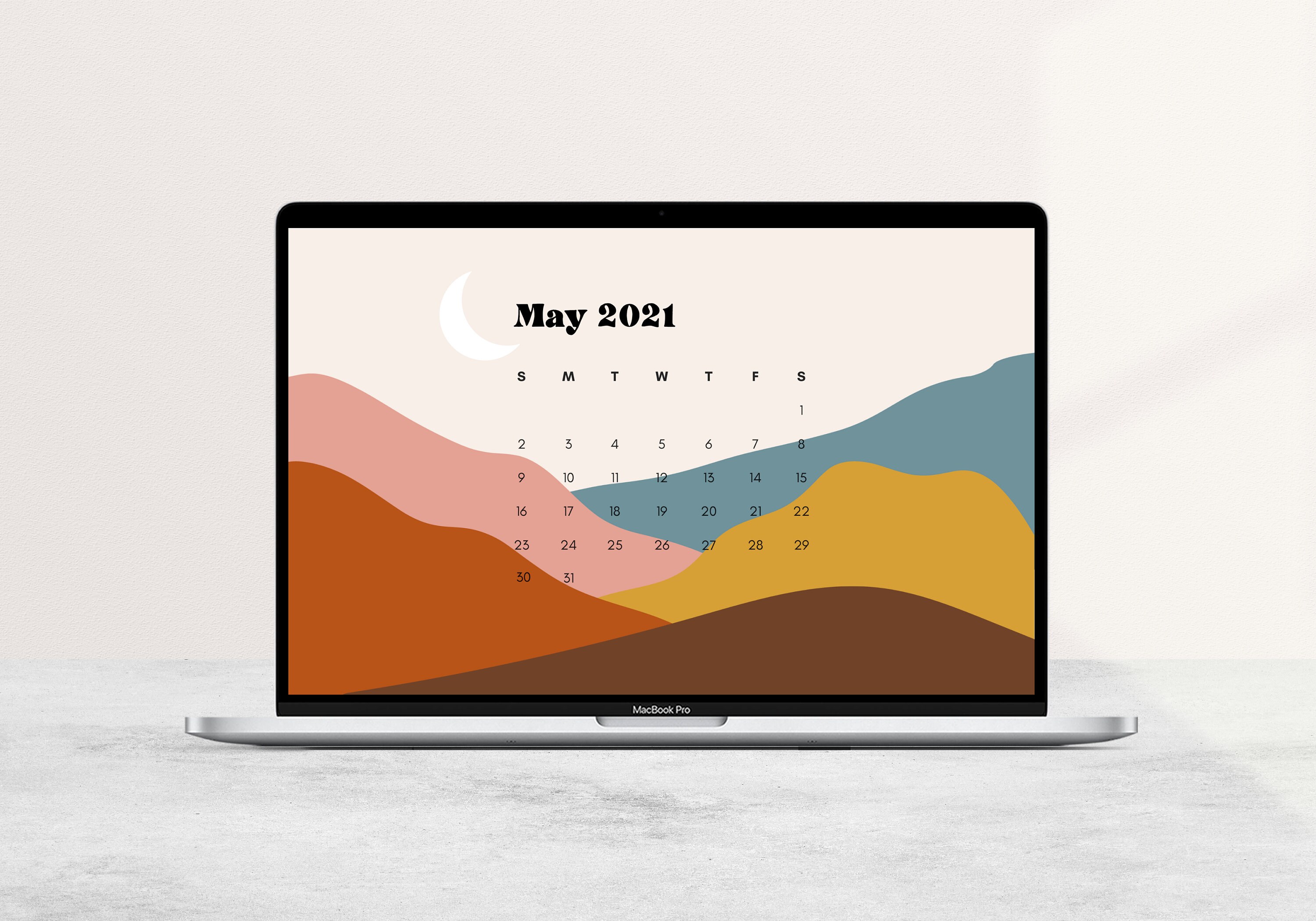 Desktop Wallpaper Calendar 2021 MacBook Desktop Calendar Etsy