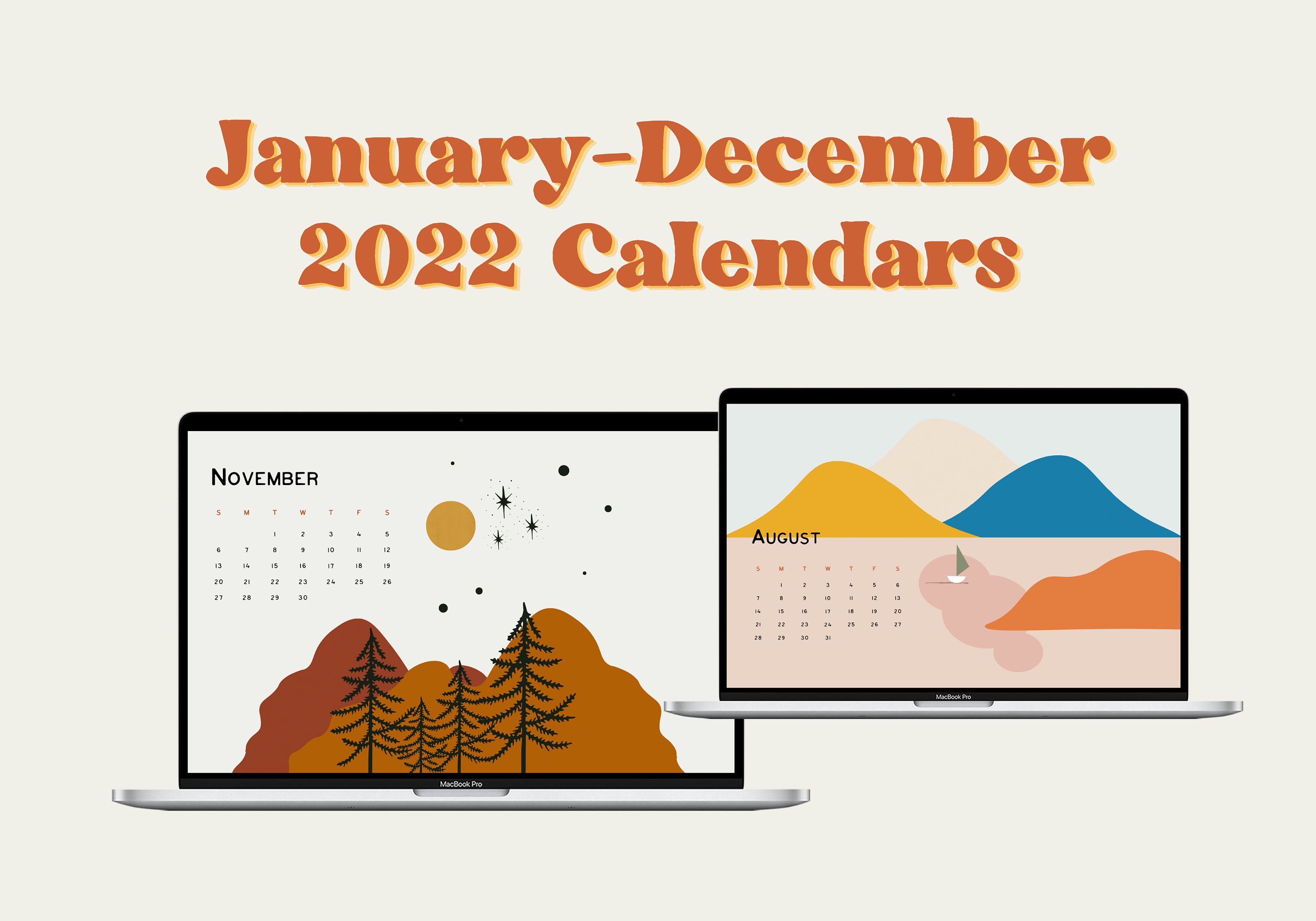 LAPTOP Calendar 2022 Laptop Wallpaper Minimal Wallpaper Etsy Canada