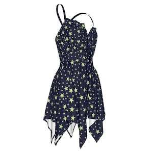 Vestido de fada gótico, roupa de fada, vestido de estrela bruxa, moda oculta, roupas de verão, estética Whimsigoth plus size, presente celestial