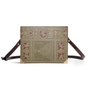 Cartable Contes de fées de Grimm, cadeaux littéraires pour amoureux des livres, illustrations de Walter Crane, première édition de livre rare, sac à main sur le thème pour rat de bibliothèque