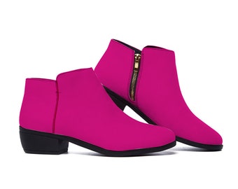 Low Heel Ankle Boots, Chelsea Boots, Barbiecore Shoes, Barbiest Pink, Genderless Fashion, Mod Scene Fashion