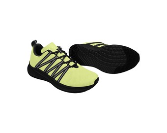 Key Lime Sneakers Running Shoes Reflective Straps Safety Rave Sneakers Sports Gift Androgynous Clothing Gift for Dancer