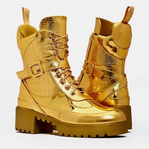 Gold Boots Perfect for Carnival Costumes Festival Boots image 1