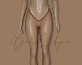 V cut cheap fishnet stockings