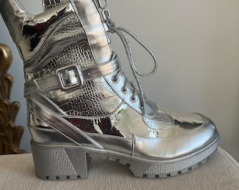 Silver Boots| Perfect for Carnival Costumes | Festival Boots