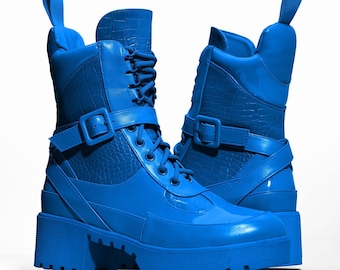 Blue Boots| Perfect for Carnival Costumes | Festival Boots