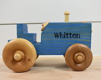 Handmade Personalized Wooden Tractor