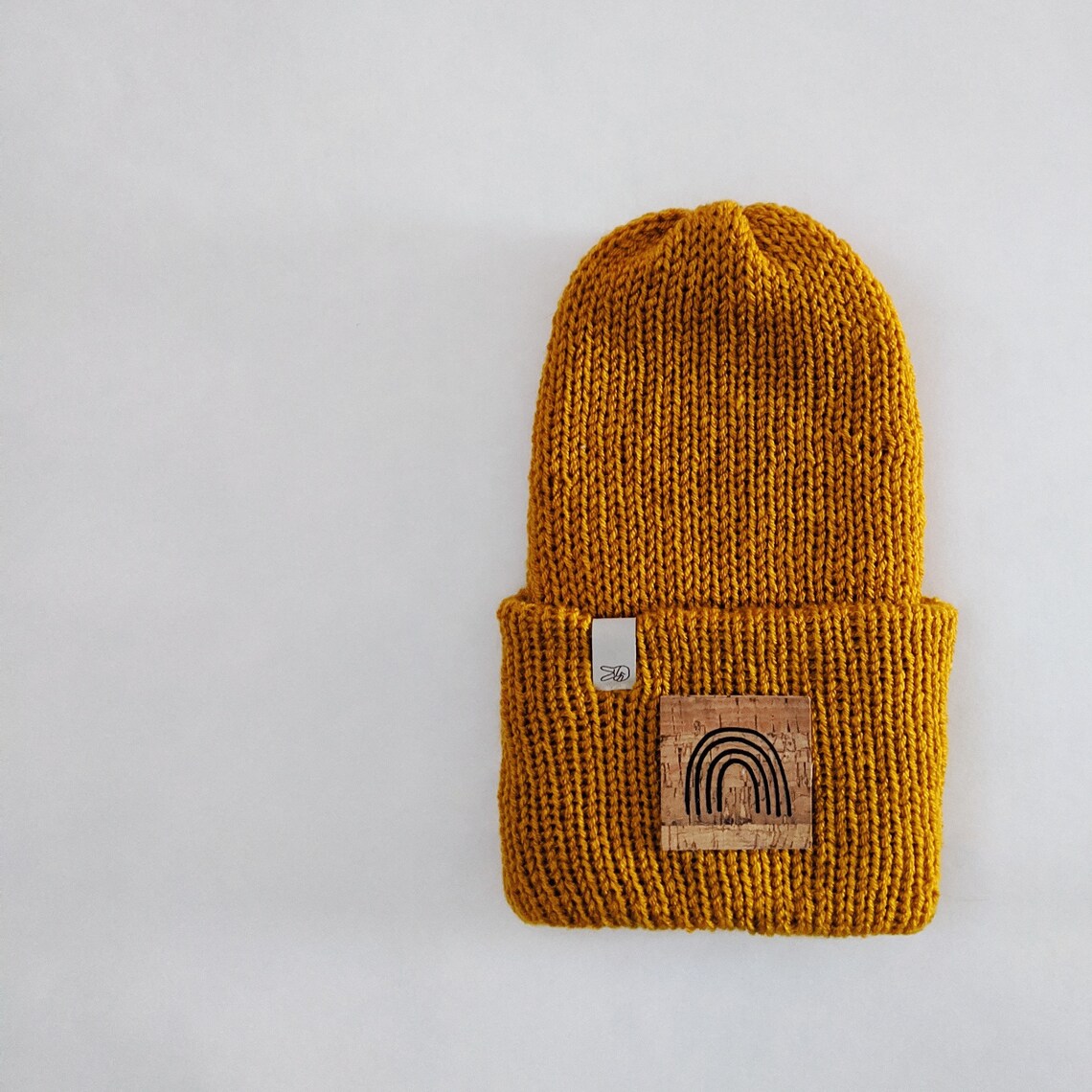 Rainbow Hat Patch Cork Beanie Label Etsy