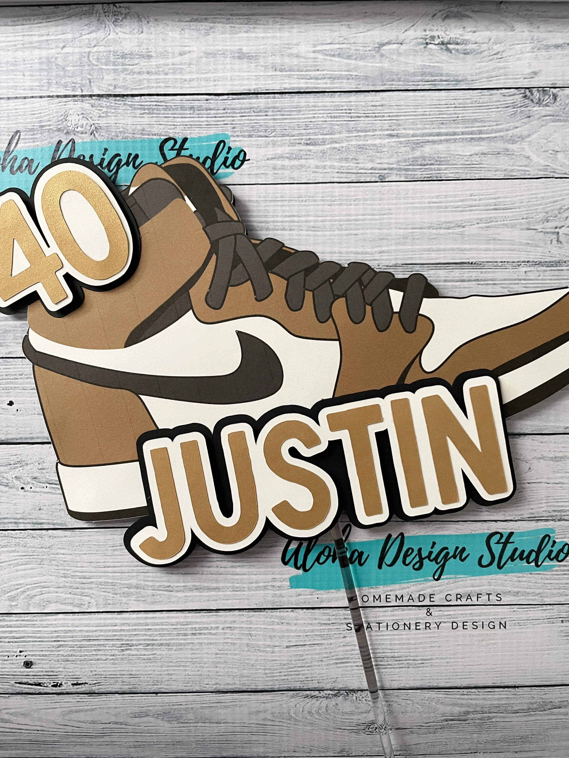 Sneaker Head Cake Topper Adult Birthday Topper for Cake Etsy