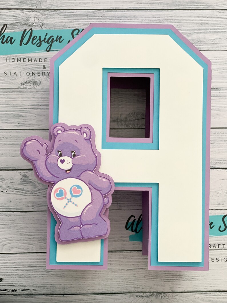 3D Letter Care Bears Personalized Letters Party Décor | Etsy