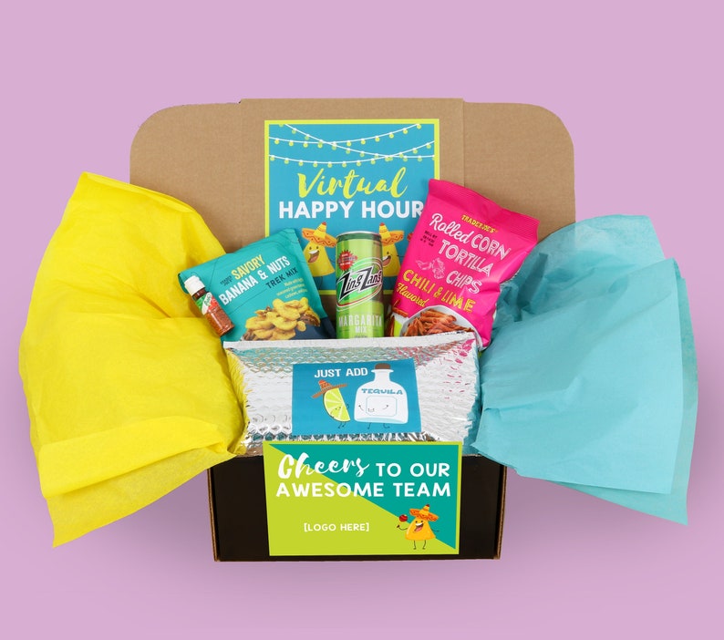 Better Together Happy Hour Theme Gift Box for Virtual Etsy