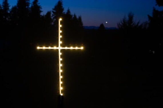 Large Lighted Cross Outdoor, Large Outdoor Light Up Crossover