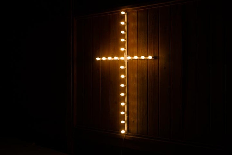 Large Lighted Cross outdoor Christmas lights 4 foot x 2.5 Etsy
