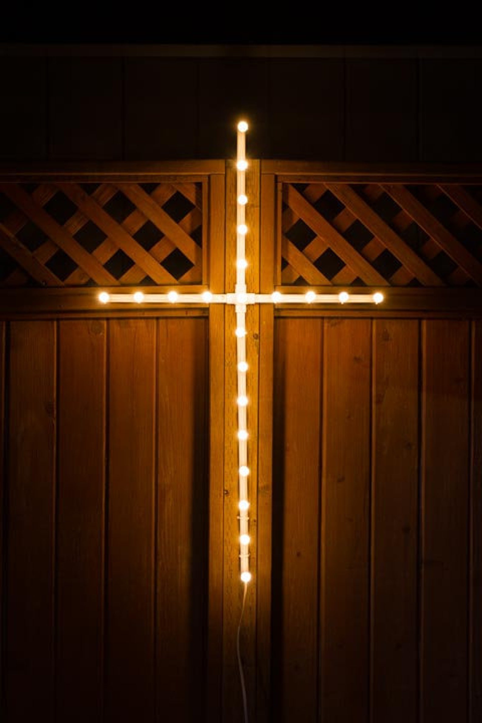 Large Lighted Cross Outdoor Christmas Lights LED Cross Etsy