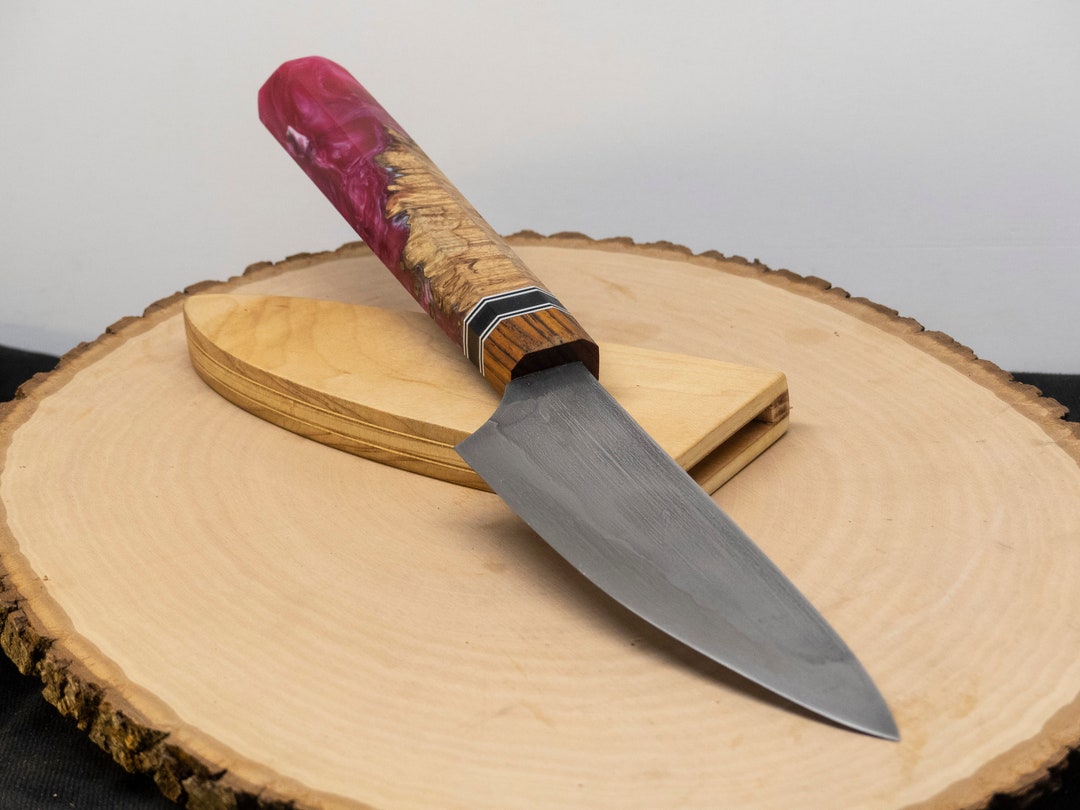 Japanesestyle Wa Handle Hicarbon Steel Chef Knife, Differential Heat