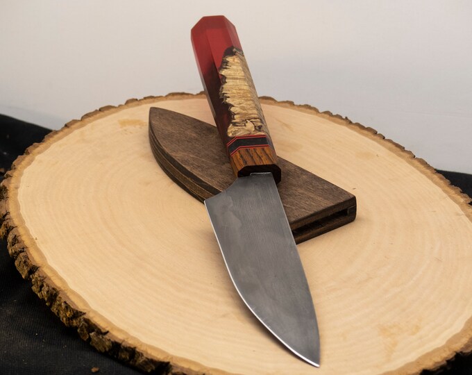 Japanesestyle Wa Handle Hicarbon Steel Chef Knife, Differential Heat