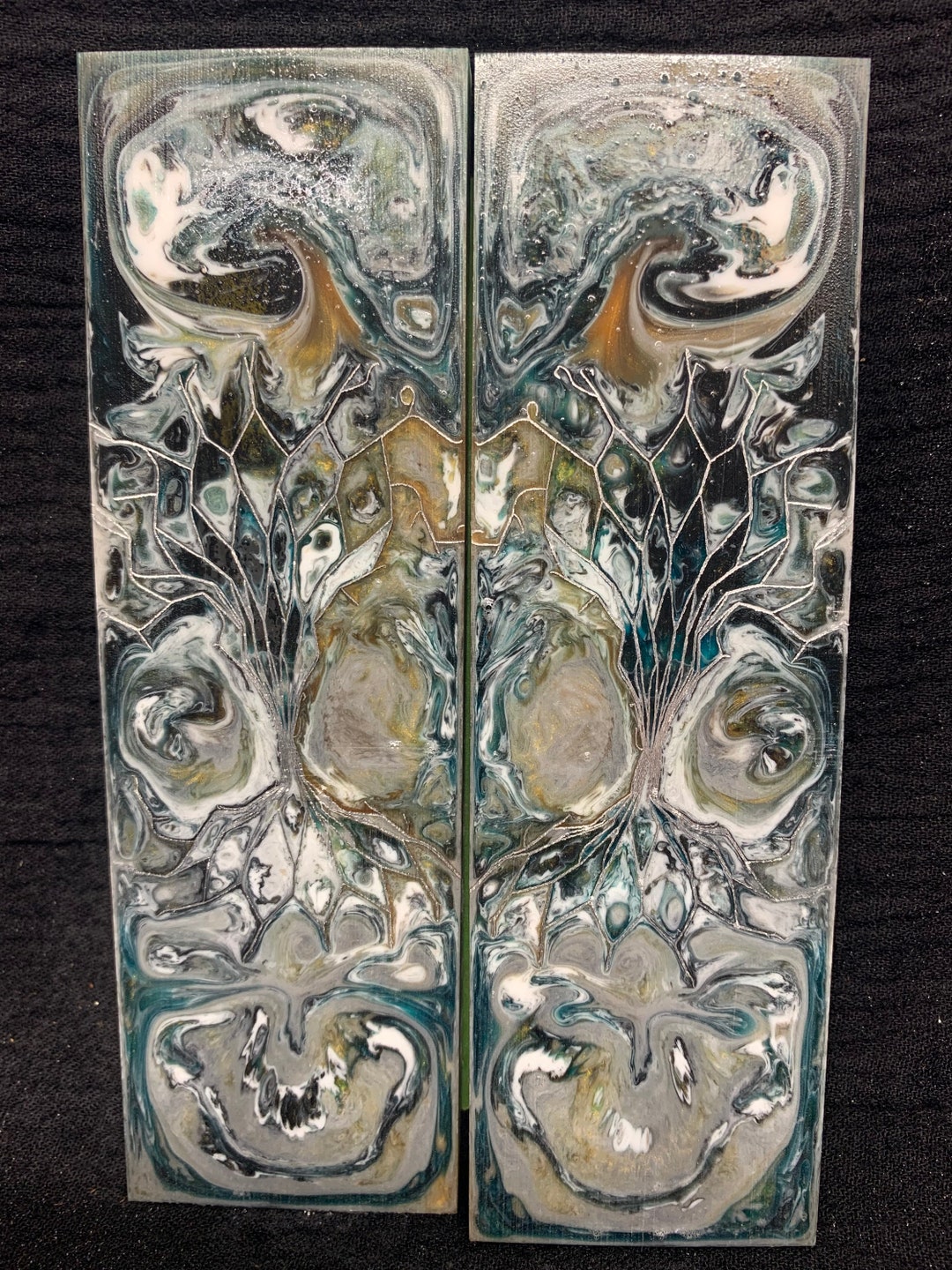 Epoxy Resin & Aluminum 2pc Set Knife Handle, Pistol Grips Etsy