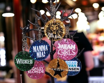 Musical Theatre Glitter Keyrings