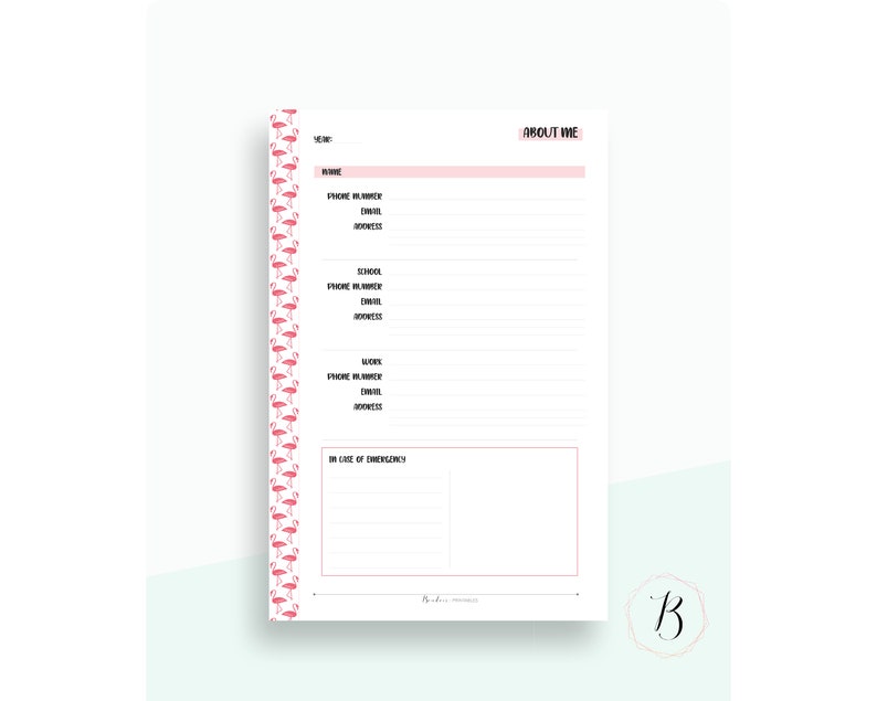 Planner Dashboard, Personal Information, Emergency Contact Page ...