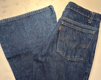 Vintage 1970s Levis 684 Bell Bottom Flare Jeans Size 29 x 31