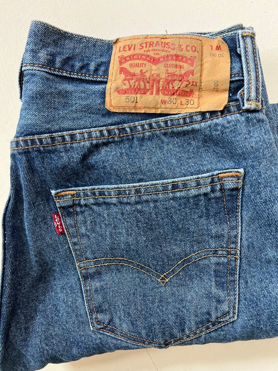 Vintage 90s Levis 501 Jeans - Marked 30 x 30