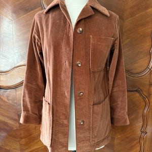 Vintage 70s Guy LaRoche Brown Corduroy Jacket Size 36