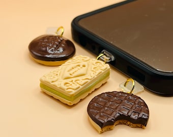 Handmade Polymer Clay Food USB-C Charm, Phone Dust Plug charm