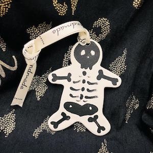 Christmas bauble, skeleton ornament, Halloween tree decoration, gingerbread man, novelty ornament, secret Santa gift