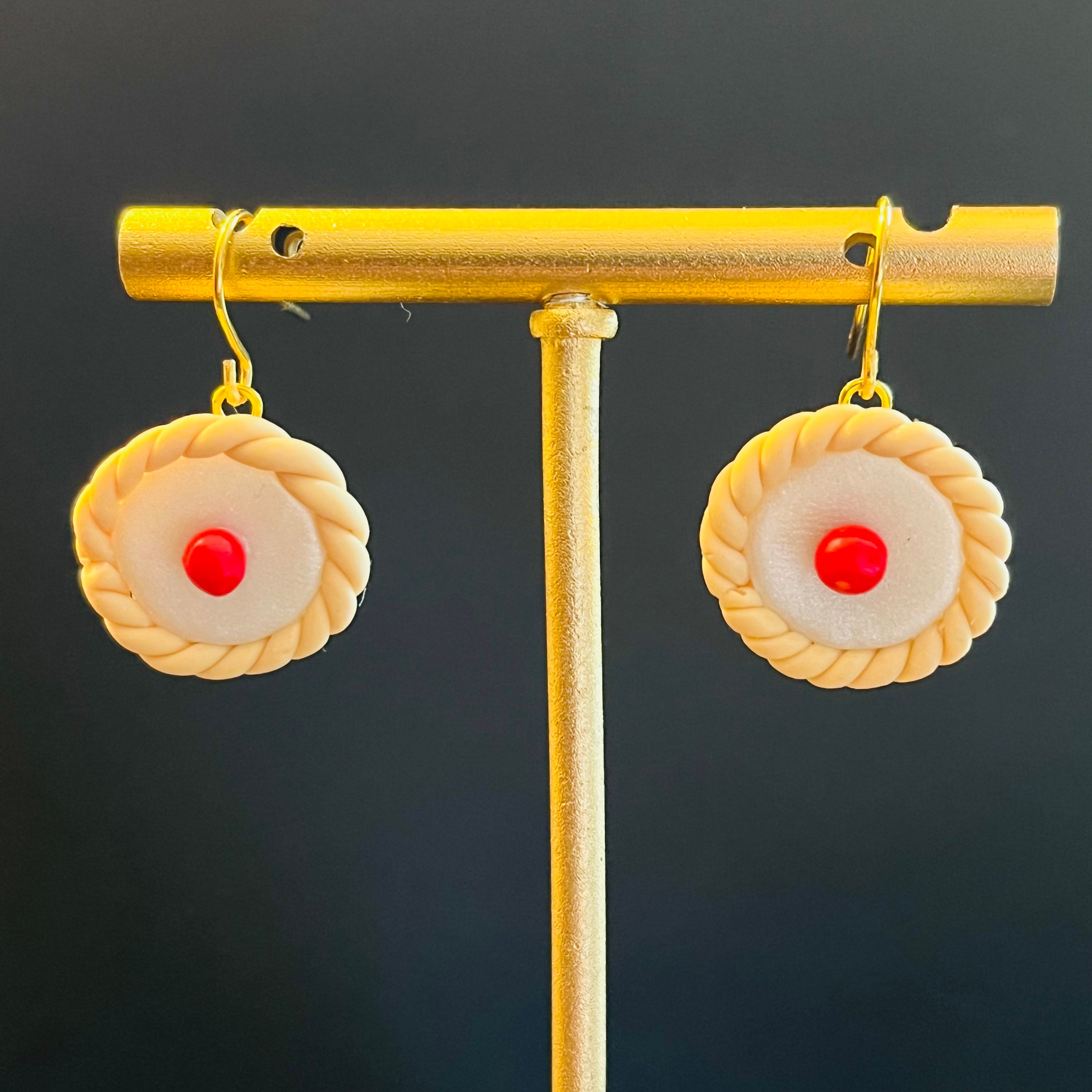 Cherry Bakewell Earrings Polymer Clay Earrings Food Etsy UK
