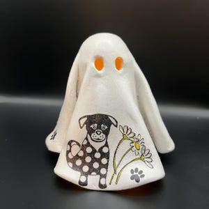 Halloween Deko Geist, Gespenst Teelicht, Gespenst Figur, Gespenst Figur, Halloween Dekoration, Leuchtgespenst, Decoupage Gespenst, Sammlerstück